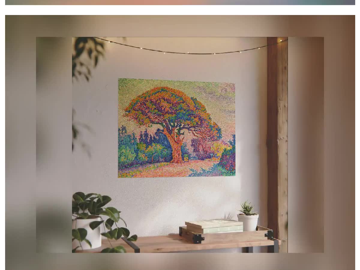 ポール・シニャックの版画：点描によるフランスのリビエラの風景、額